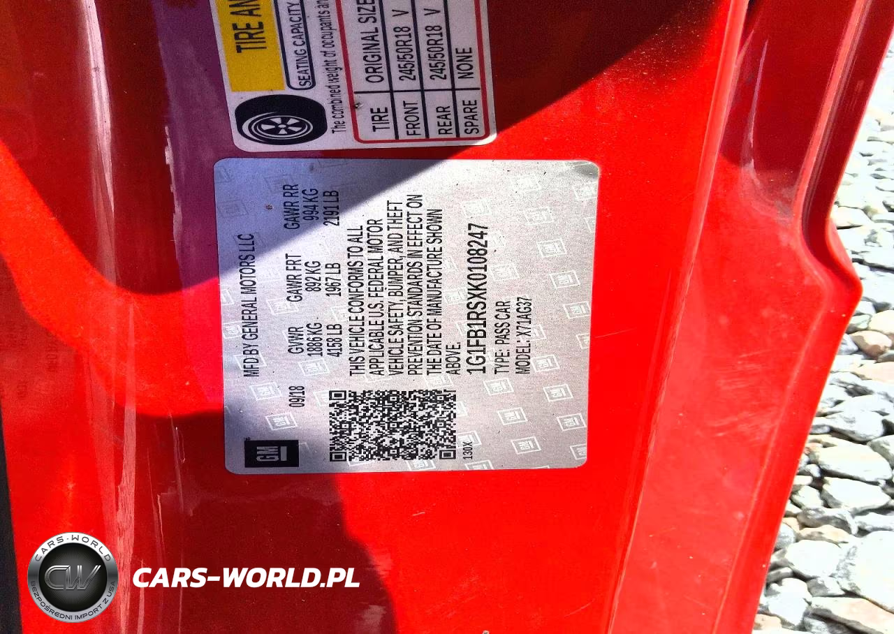 2019 Chevrolet Camaro Ls VIN:1G1FB1RSXK0108247 - 13