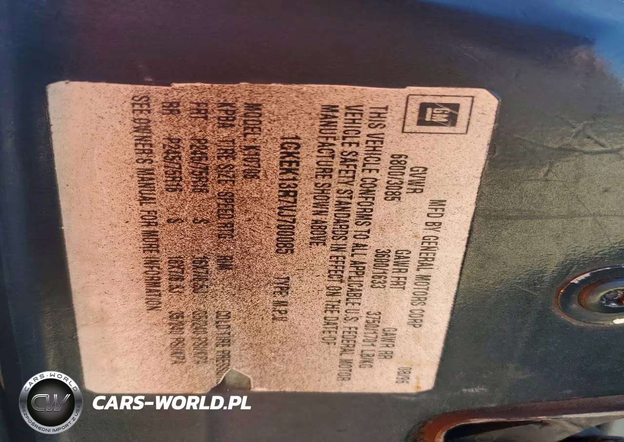 1997 GMC Yukon VIN:1GKEK13R7VJ700085 - 13