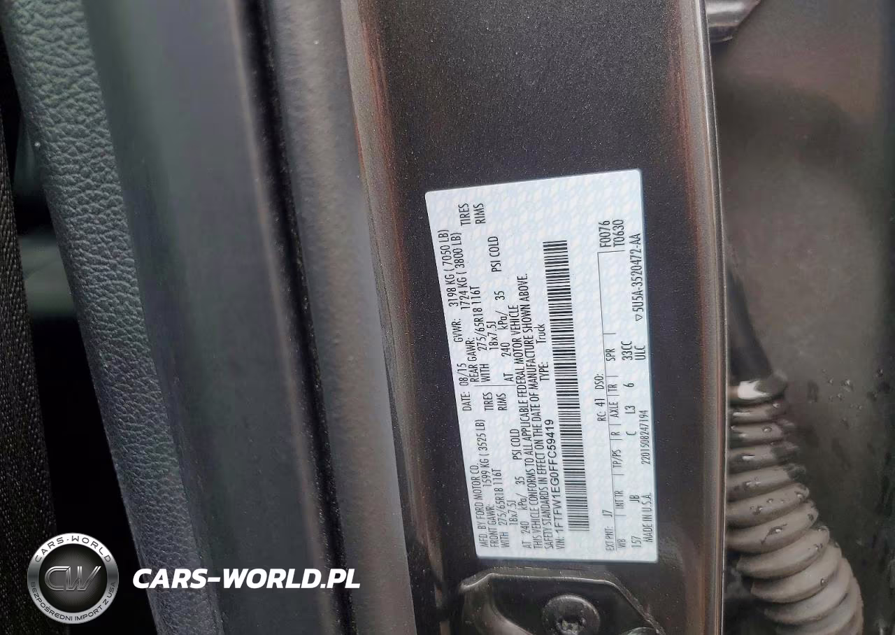 2015 Ford F150 Supercrew VIN:1FTFW1EG0FFC59419 - 12