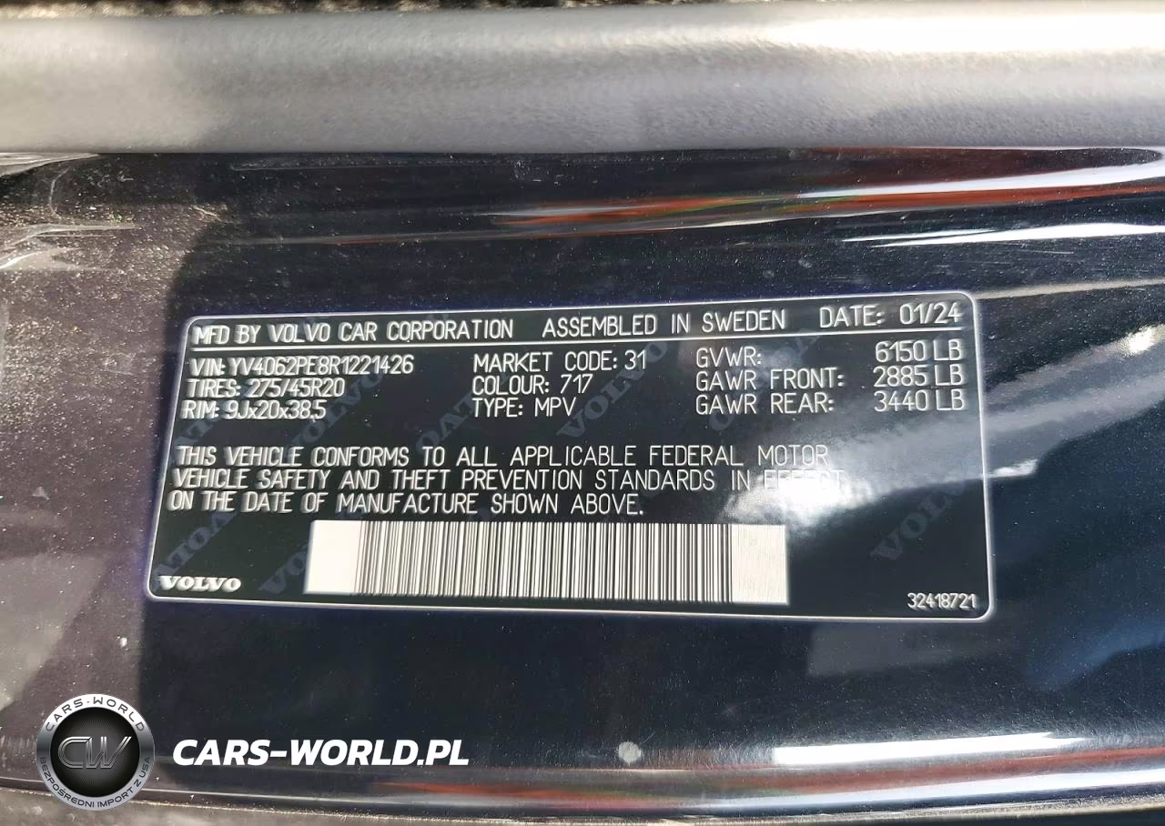 2024 Volvo Xc90 Plus VIN:YV4062PE8R1221426 - 13