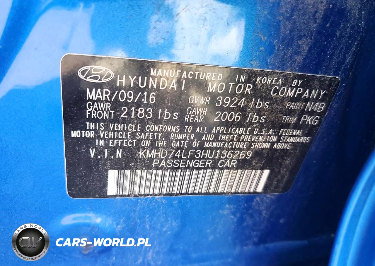 2017 Hyundai Elantra Se VIN:KMHD74LF3HU136269 - 12