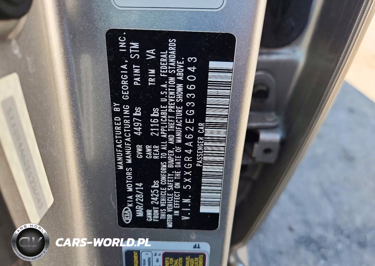 2014 Kia Optima Sx VIN:5XXGR4A62EG336043 - 12