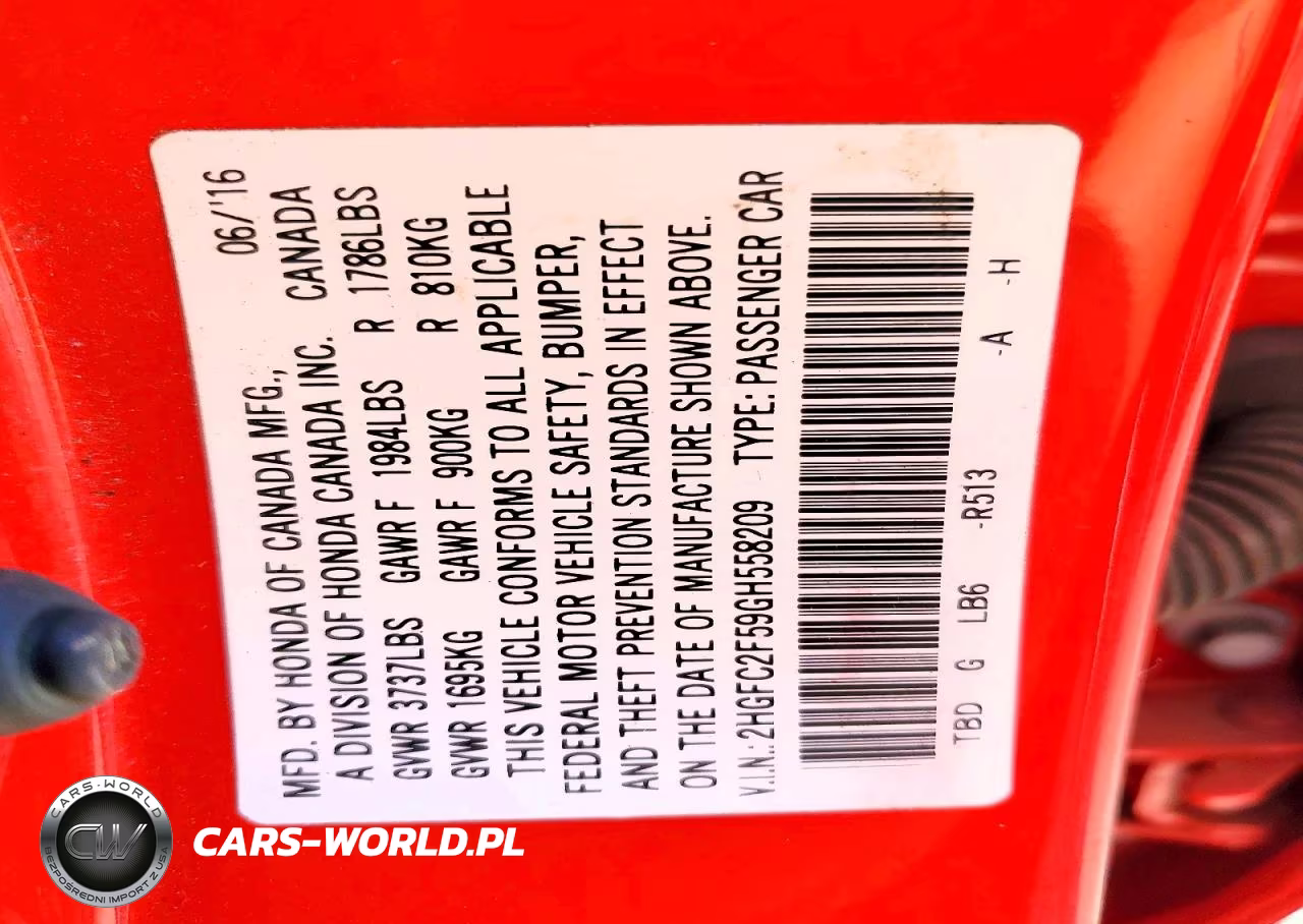 2016 Honda Civic Lx VIN:2HGFC2F59GH558209 - 13