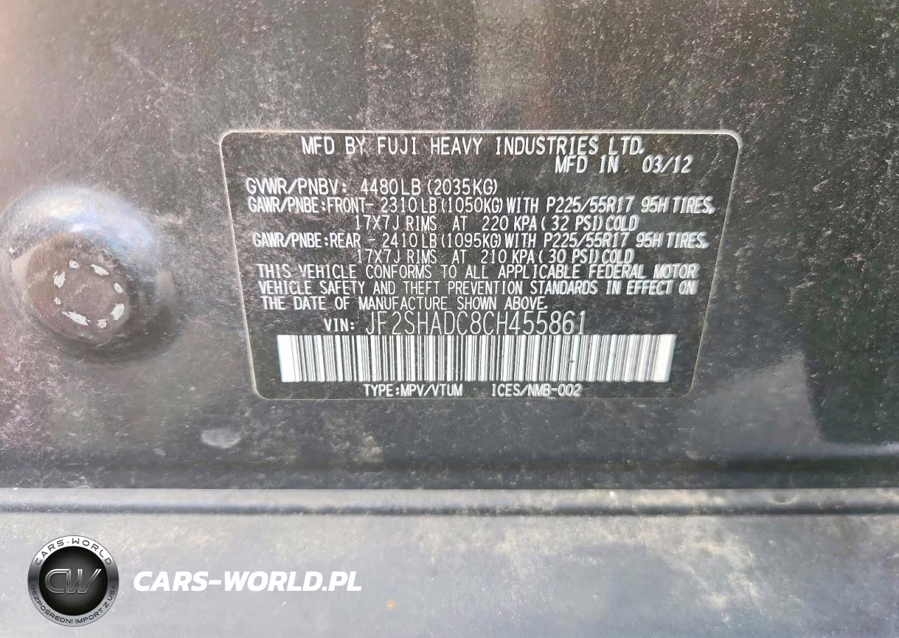 2012 Subaru Forester 2.5X Premium VIN:JF2SHADC8CH455861 - 13