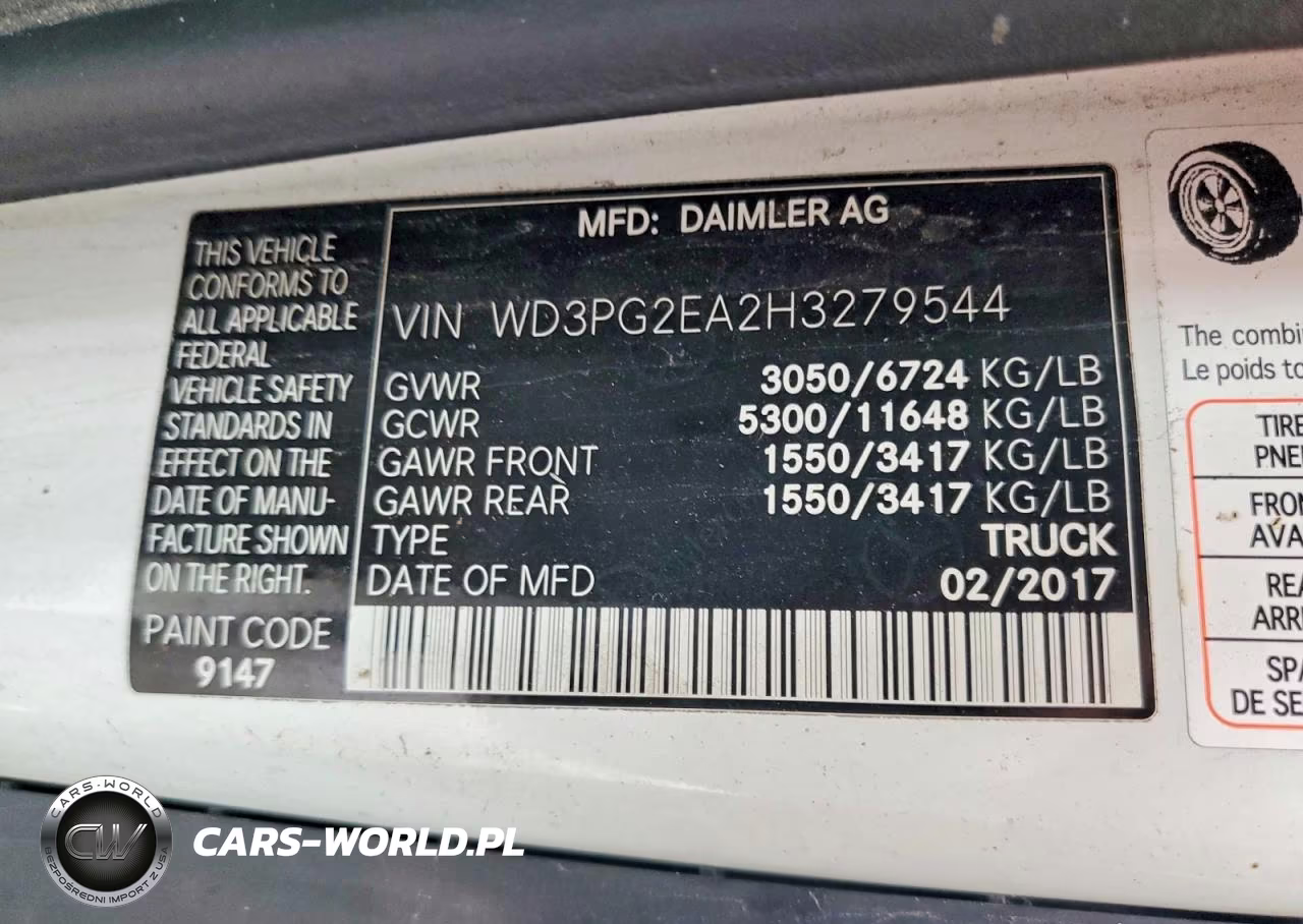 2017 Mercedes-Benz Metris VIN:WD3PG2EA2H3279544 - 13