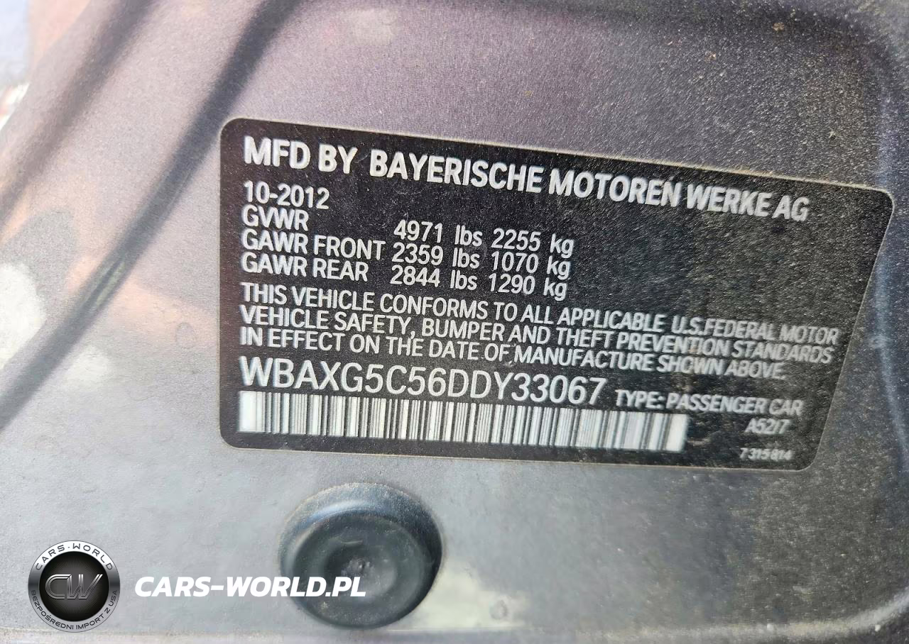 2013 BMW 528 I VIN:WBAXG5C56DDY33067 - 12