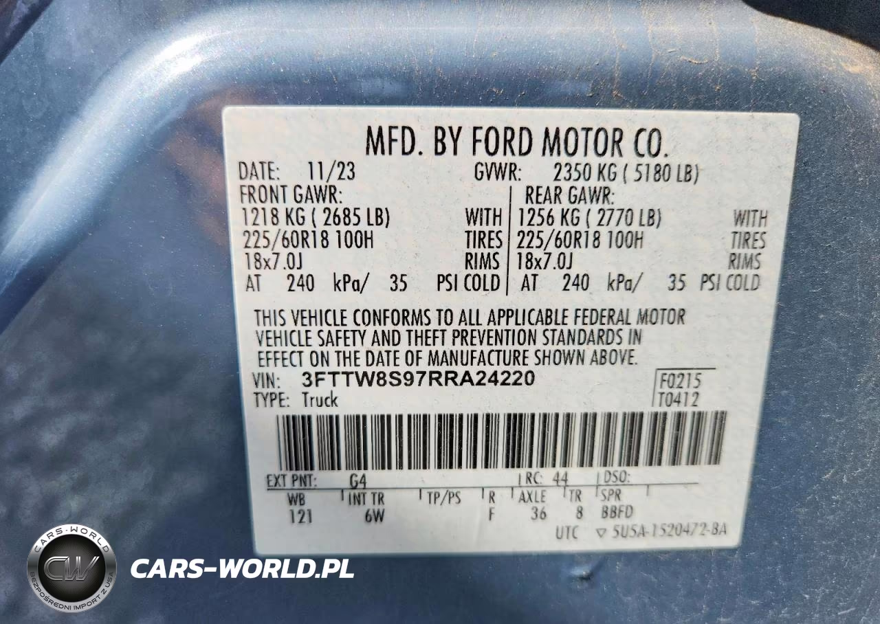 2024 Ford Maverick Lariat VIN:3FTTW8S97RRA24220 - 12