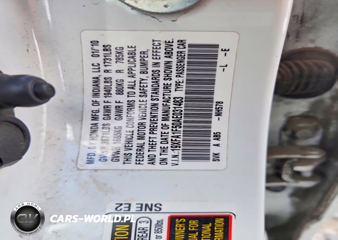 2010 Honda Civic Lx VIN:19XFA1F50AE031483 - 13