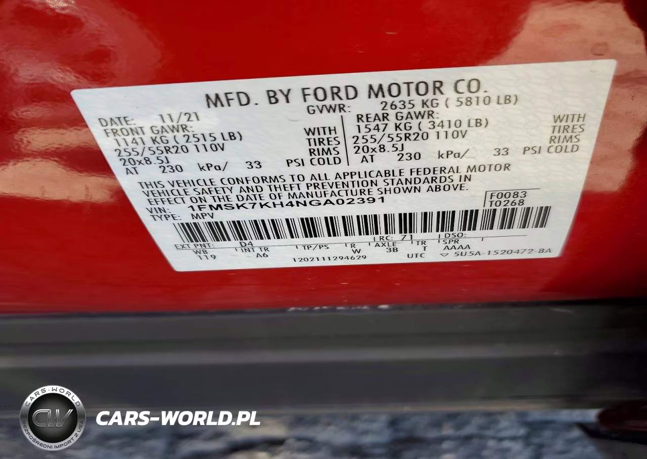 2022 Ford Explorer St-Line VIN:1FMSK7KH4NGA02391 - 14