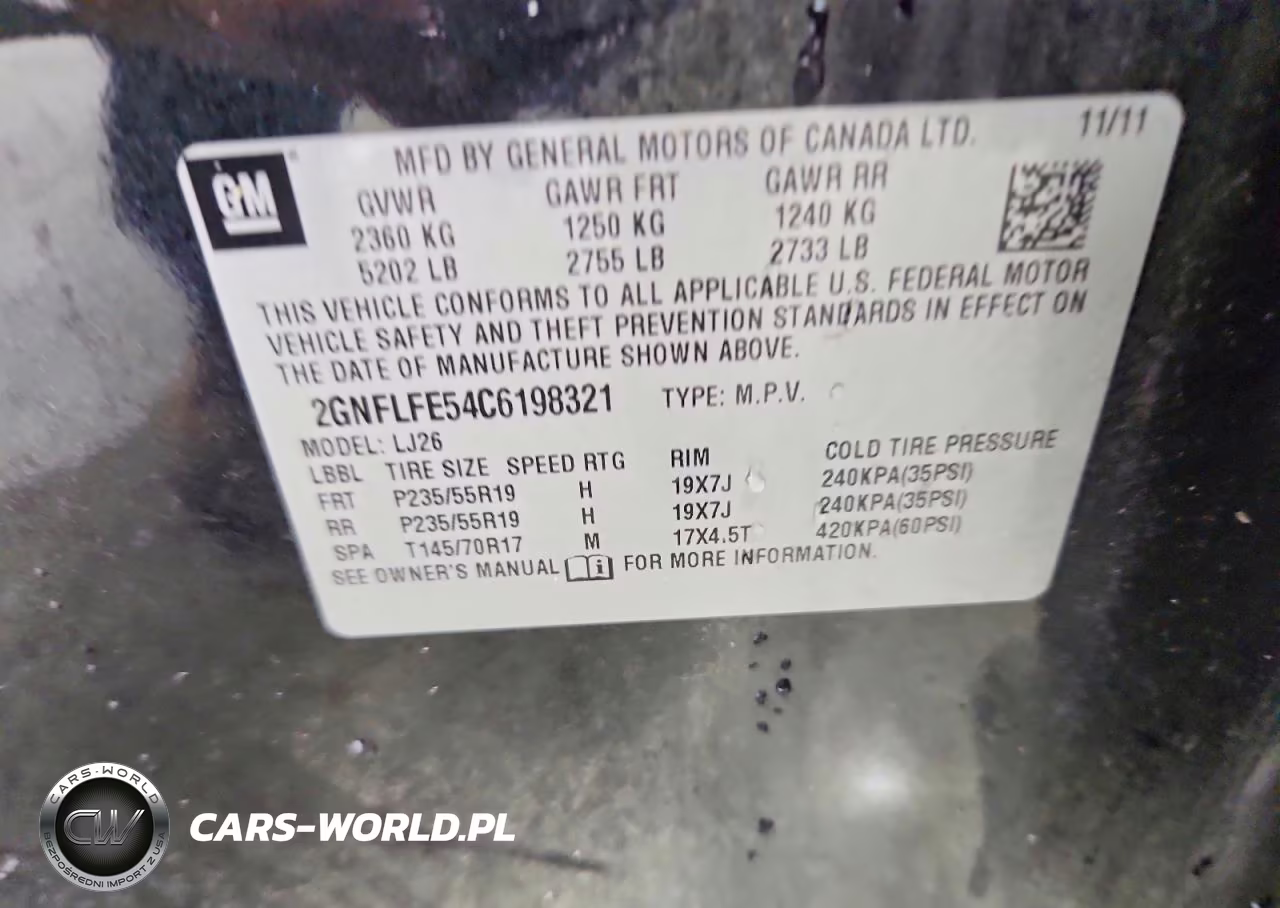 2012 Chevrolet Equinox Ltz VIN:2GNFLFE54C6198321 - 13