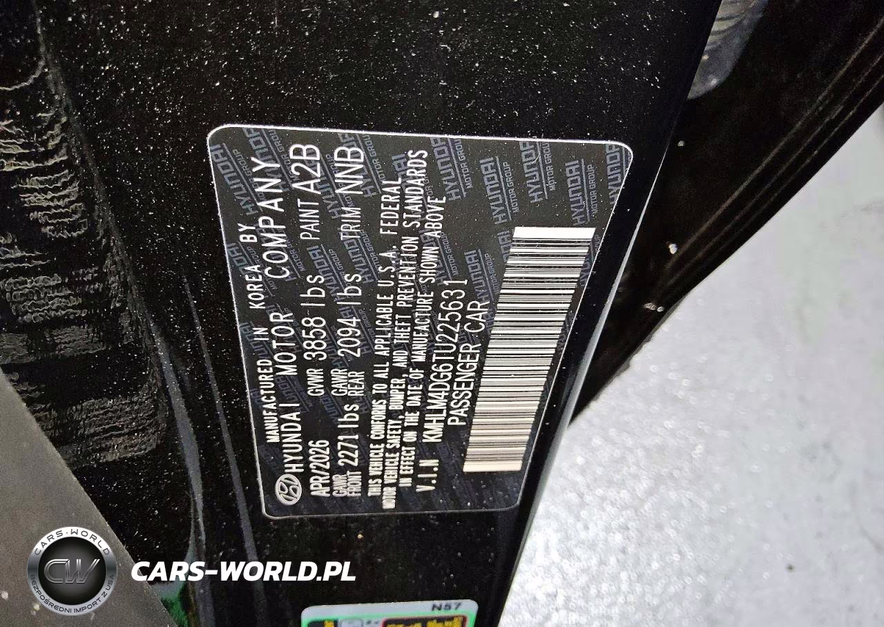 2026 Hyundai Elantra Sel Sport VIN:KMHLM4DG6TU225631 - 12
