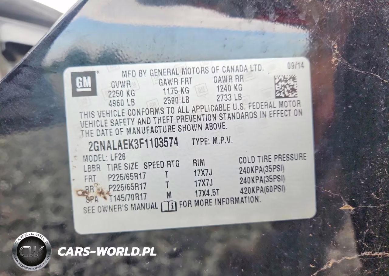 2015 Chevrolet Equinox Ls VIN:2GNALAEK3F1103574 - 13