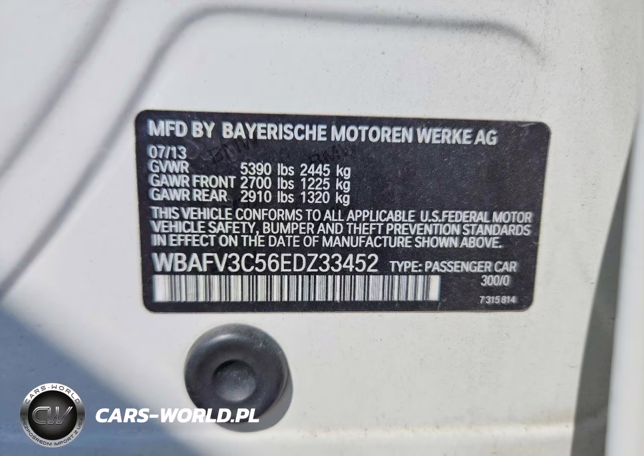 2014 BMW 535 D xDrive VIN:WBAFV3C56EDZ33452 - 12