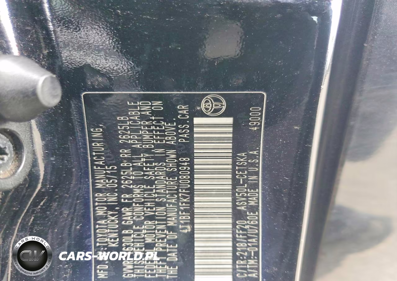 2015 Toyota Camry Se VIN:4T1BF1FK7FU080948 - 12
