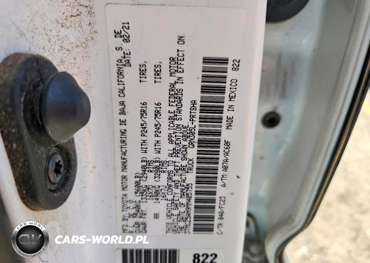 2021 Toyota Tacoma Sr5 V6 VIN:3TMCZ5AN9MM405755 - 12