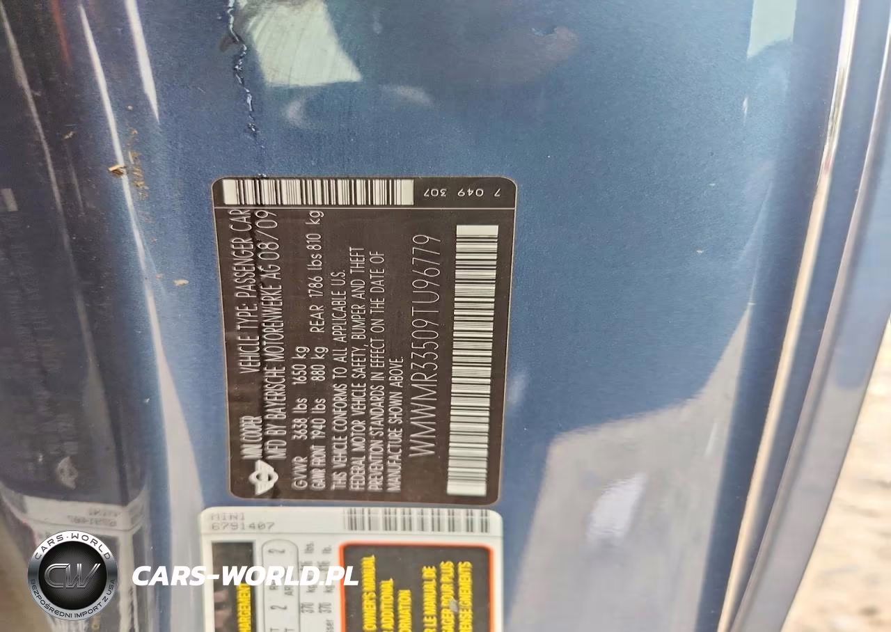 2009 Mini Cooper VIN:WMWMR33509TU96779 - 12