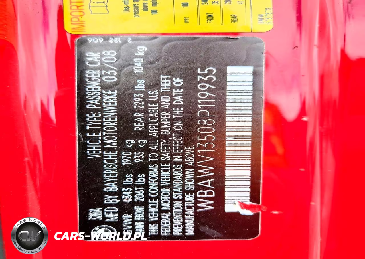 2008 BMW 328 I Sulev VIN:WBAWV13508P119935 - 12