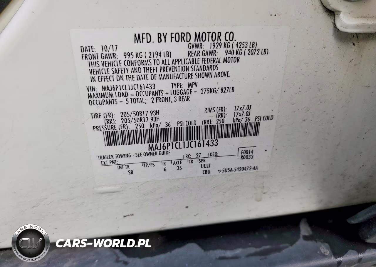 2018 Ford Ecosport Ses VIN:MAJ6P1CL1JC161433 - 13