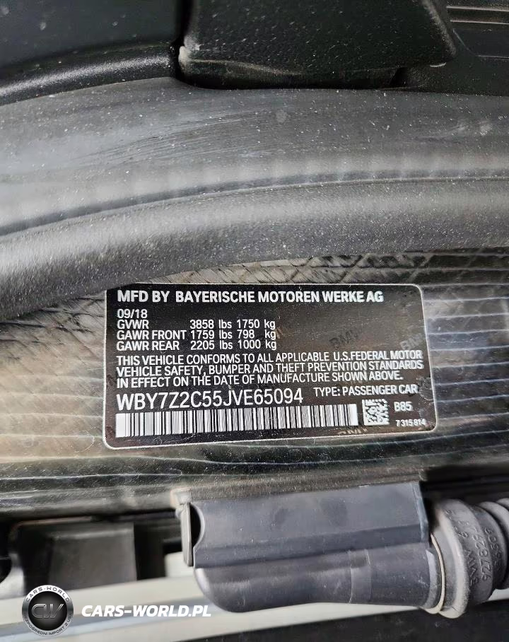 2018 BMW I3 Bev VIN:WBY7Z2C55JVE65094 - 12