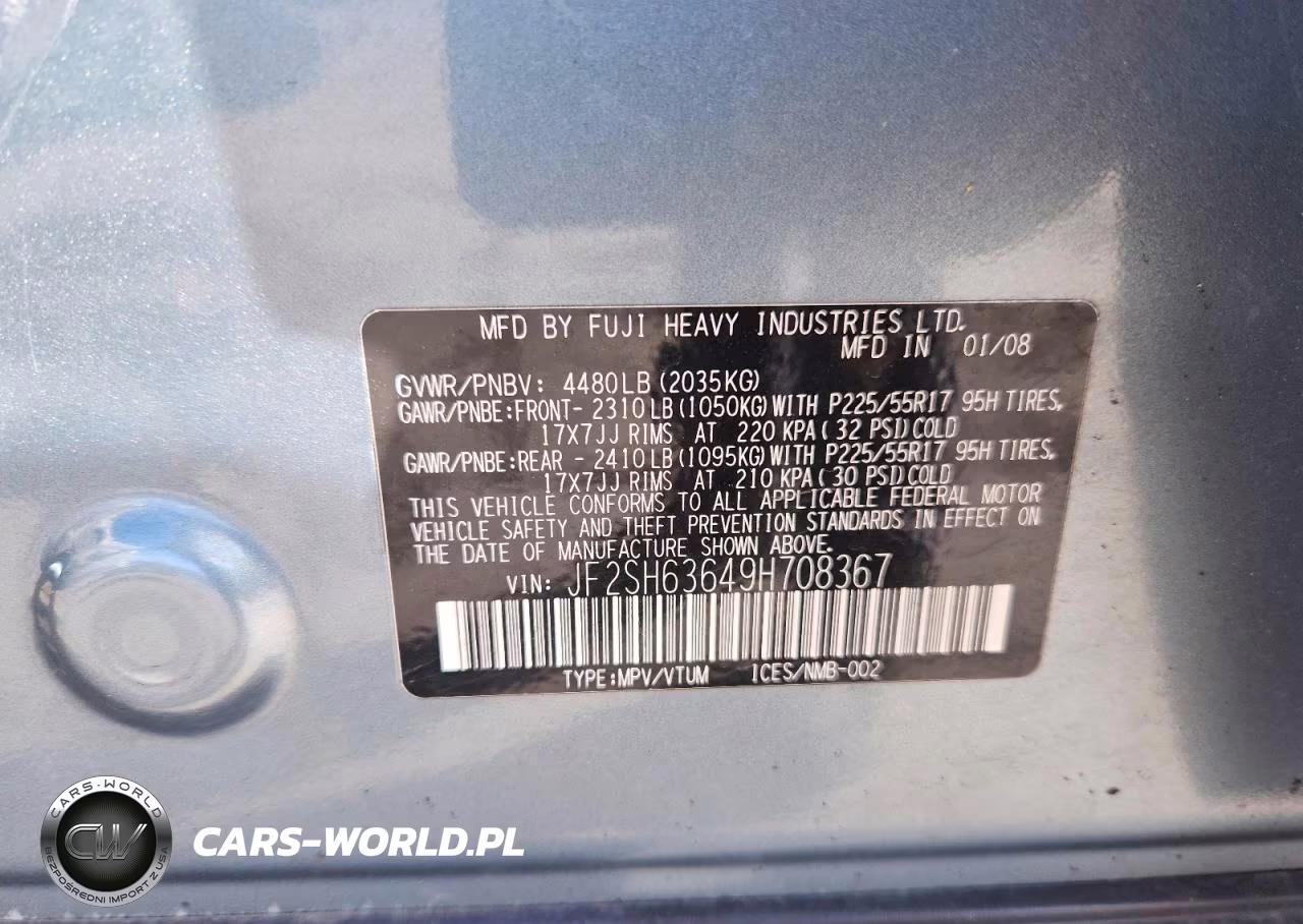 2009 Subaru Forester 2.5X Premium VIN:JF2SH63649H708367 - 14
