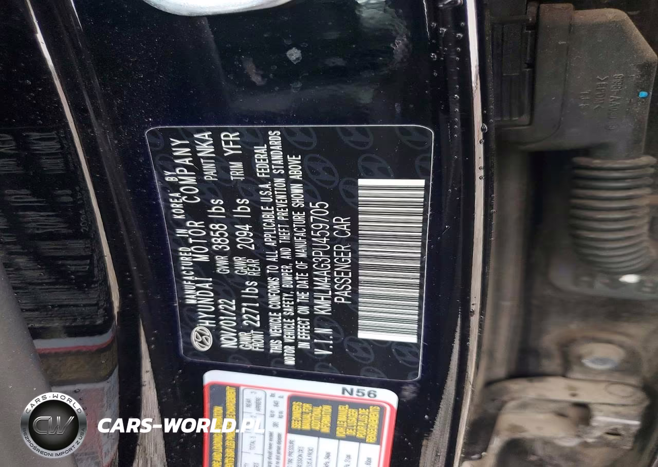 2023 Hyundai Elantra Sel VIN:KMHLM4AG3PU459705 - 12