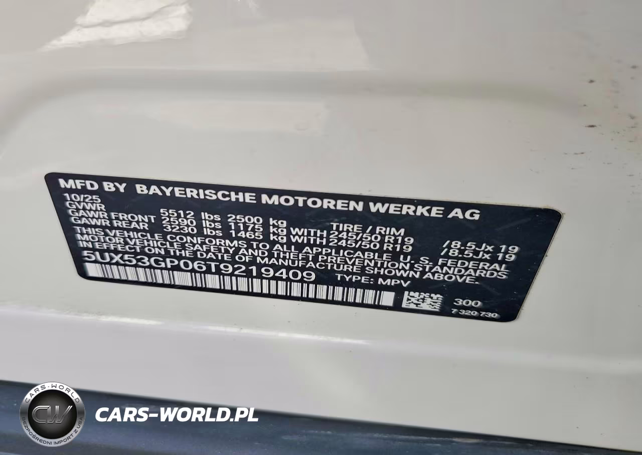 2026 BMW X3 30 xDrive VIN:5UX53GP06T9219409 - 12