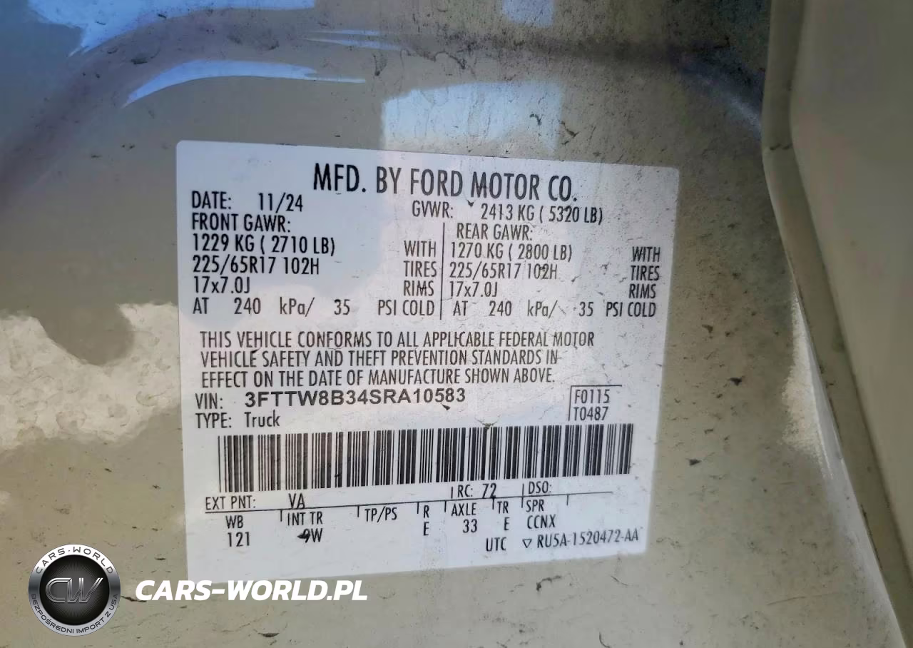 2025 Ford Maverick Xl VIN:3FTTW8B34SRA10583 - 12