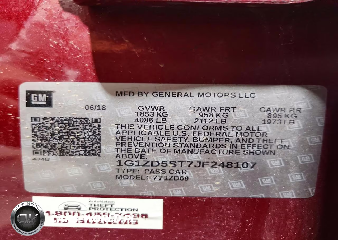 2018 Chevrolet Malibu Lt VIN:1G1ZD5ST7JF248107 - 12