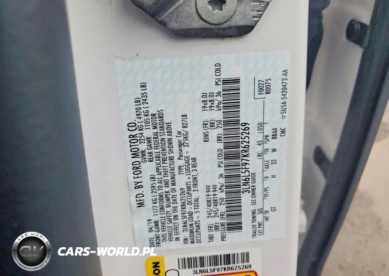 2019 Lincoln Mkz Reserve Ii VIN:3LN6L5F97KR625269 - 12