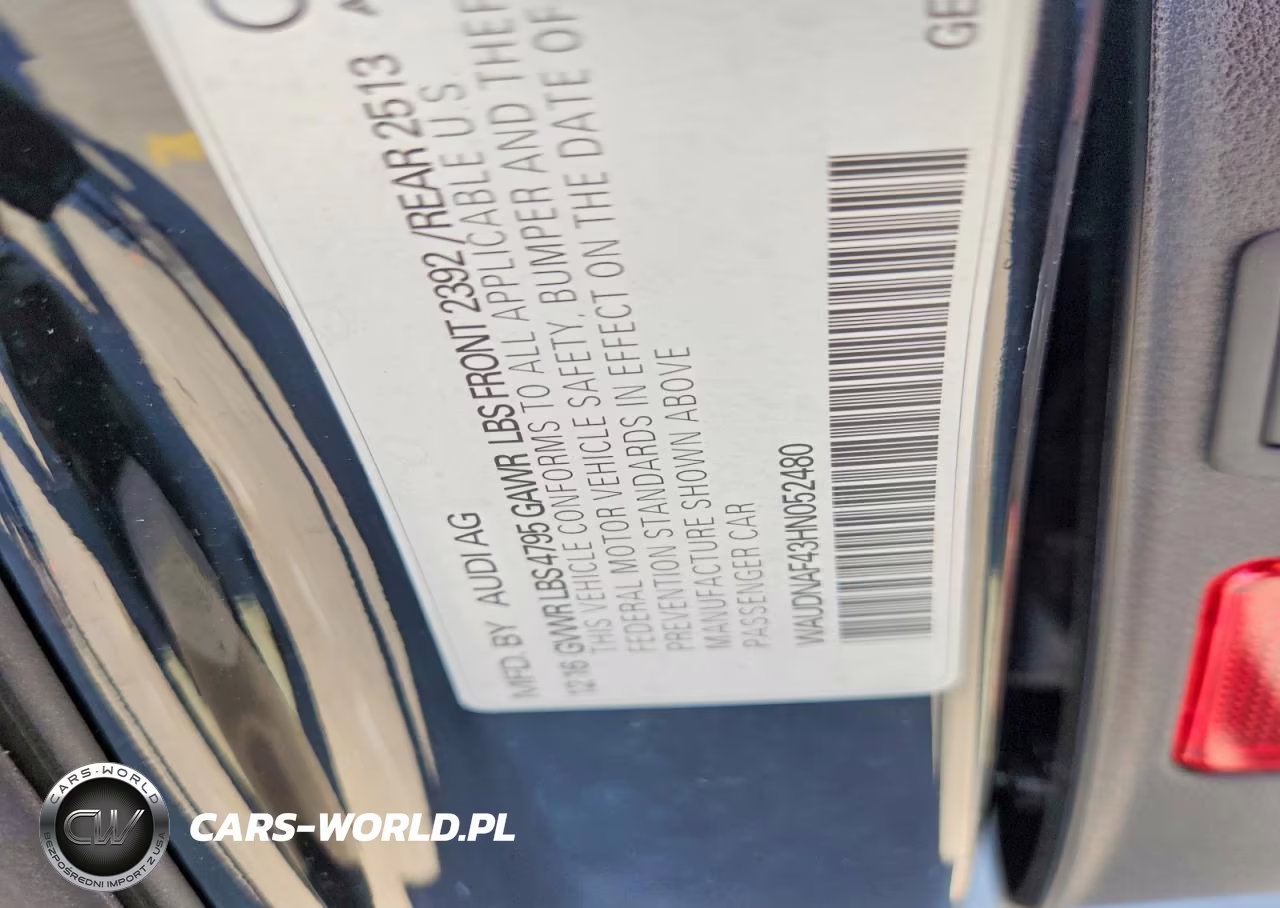 2017 Audi A4 Premium VIN:WAUDNAF43HN052480 - 12