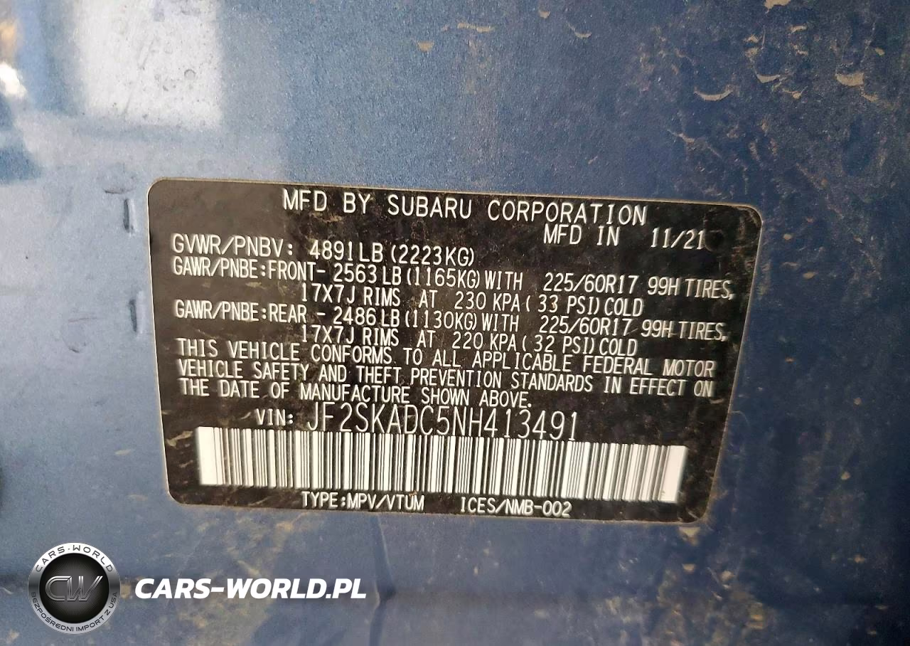 2022 Subaru Forester Premium VIN:JF2SKADC5NH413491 - 13