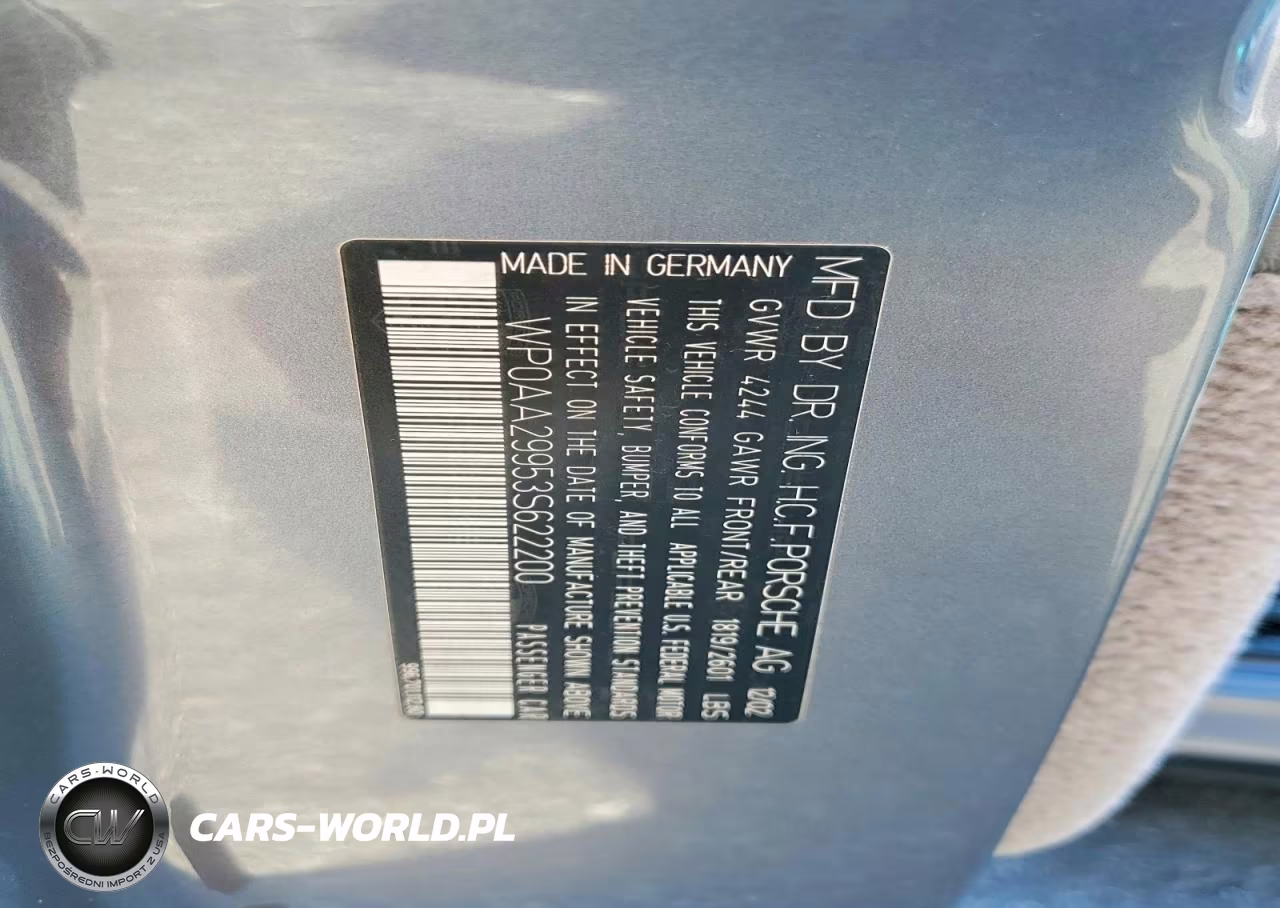 2003 Porsche 911 Carrera 2 VIN:WP0AA29953S622200 - 12