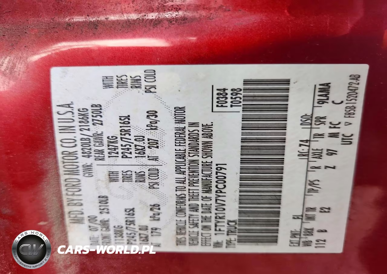 2000 Ford Ranger VIN:1FTYR10V7YPC00791 - 12