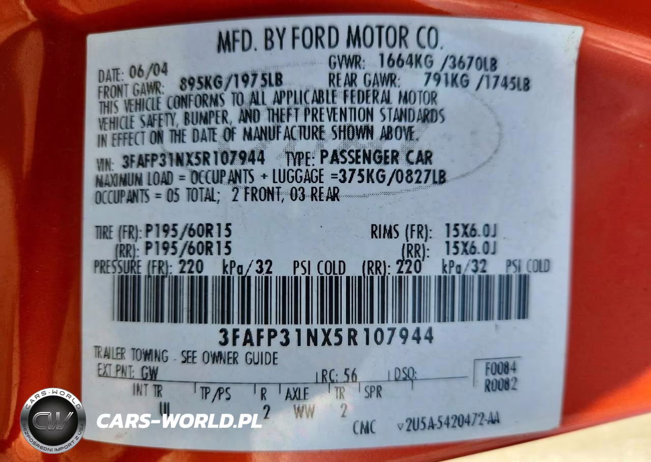2005 Ford Focus Zx3 VIN:3FAFP31NX5R107944 - 13