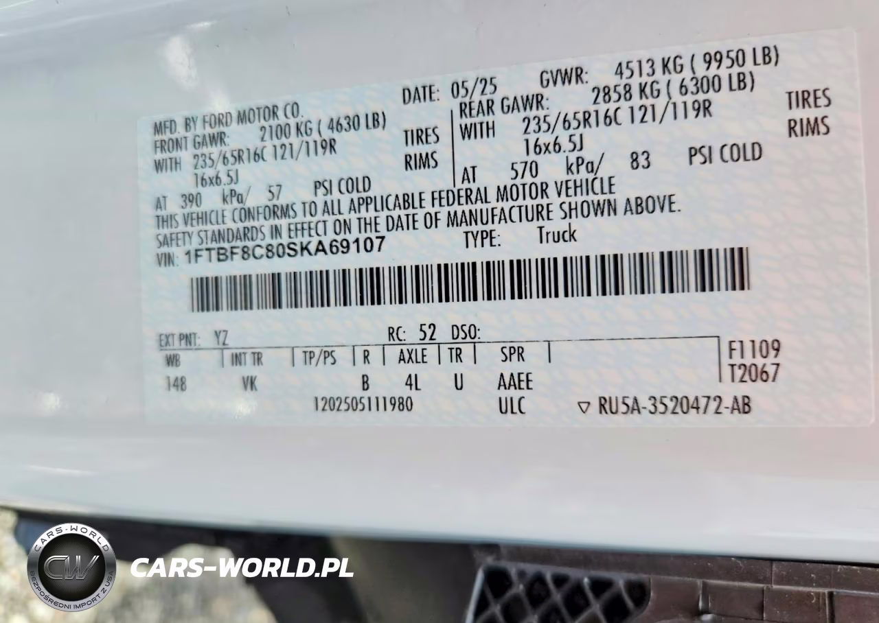 2025 Ford Transit T-350 Hd VIN:1FTBF8C80SKA69107 - 14