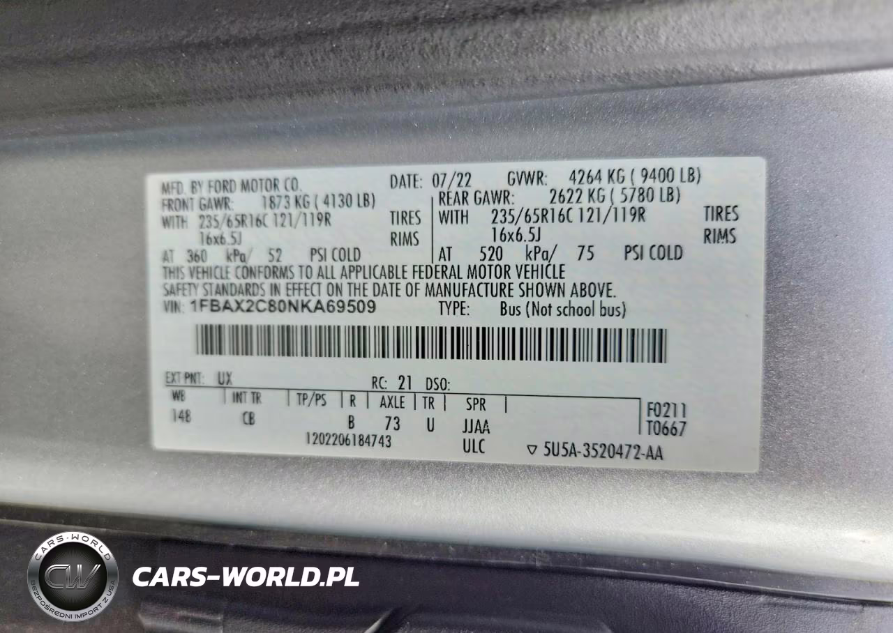 2022 Ford Transit T-350 VIN:1FBAX2C80NKA69509 - 13