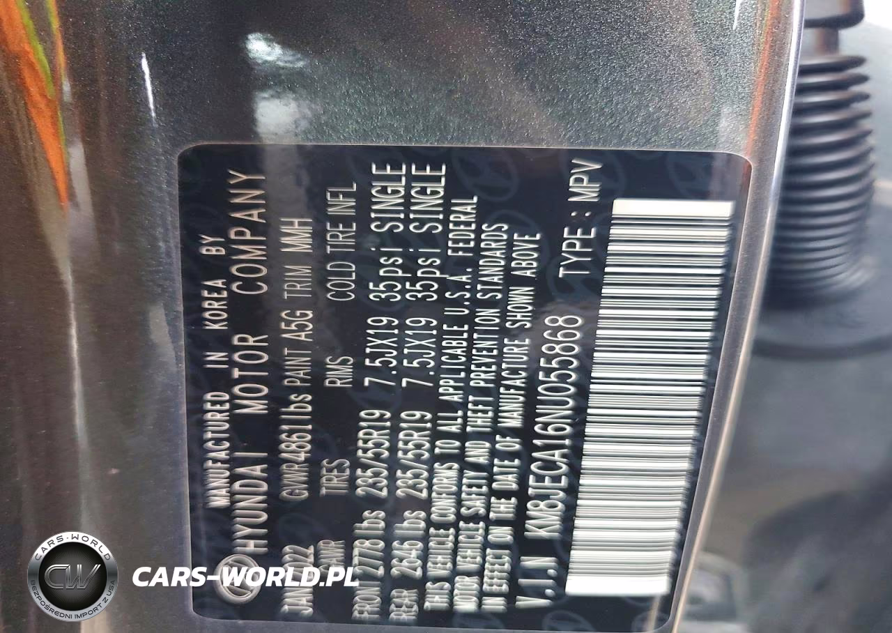 2022 Hyundai Tucson Limited VIN:KM8JECA16NU055868 - 14