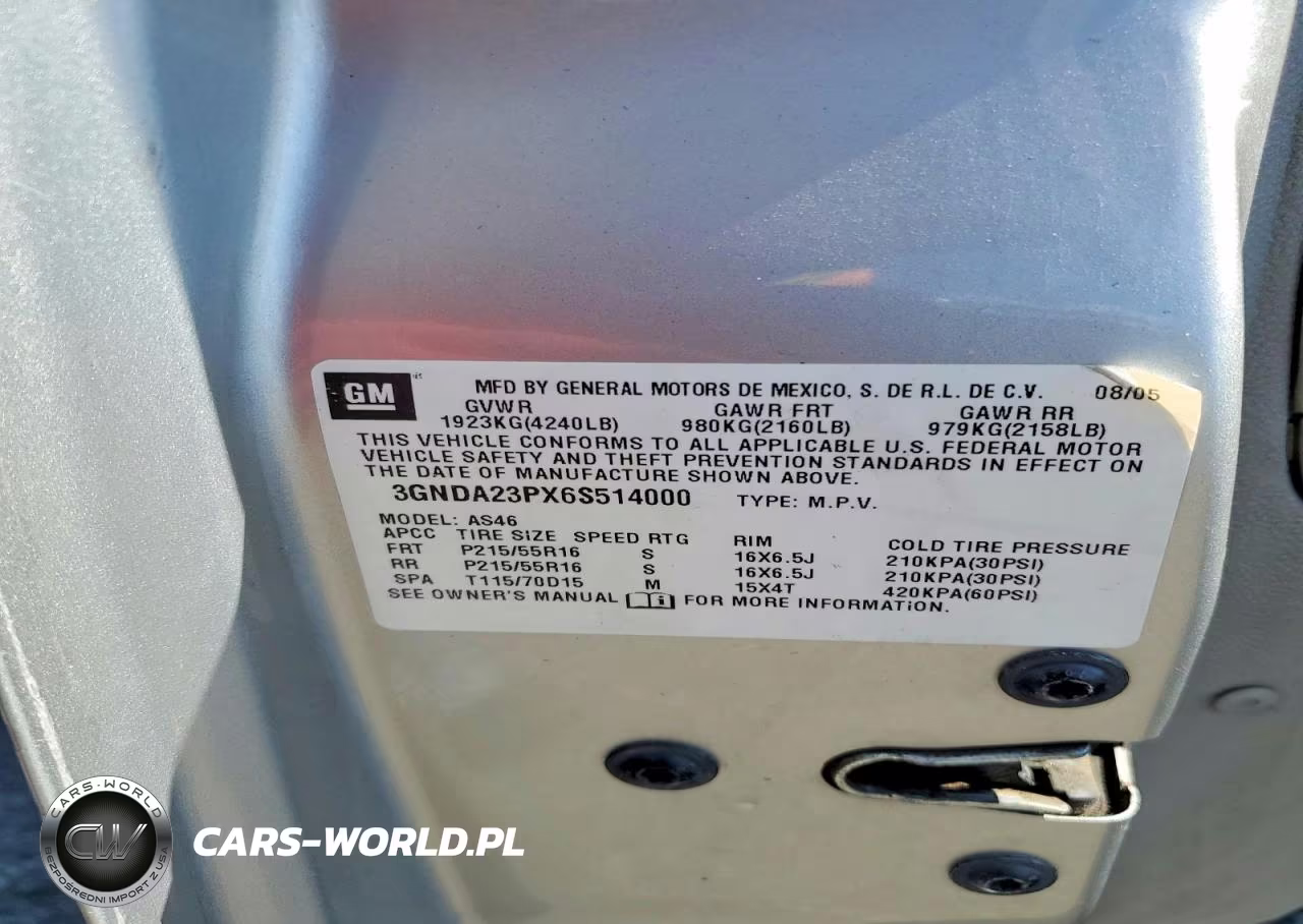 2006 Chevrolet Hhr Lt VIN:3GNDA23PX6S514000 - 12