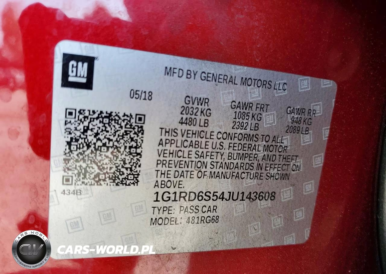 2018 Chevrolet Volt Premier VIN:1G1RD6S54JU143608 - 12