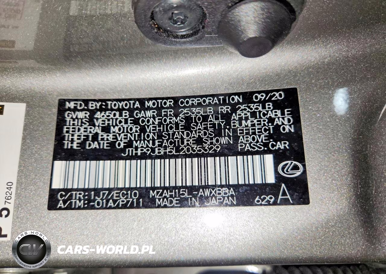 2020 Lexus Ux 250H VIN:JTHP9JBH5L2035329 - 13