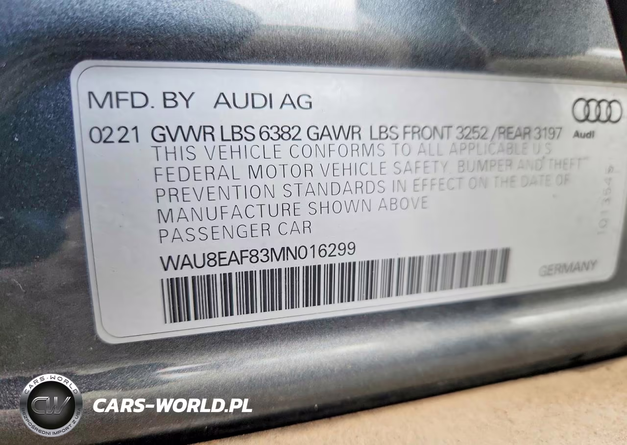 2021 Audi A8 L VIN:WAU8EAF83MN016299 - 12