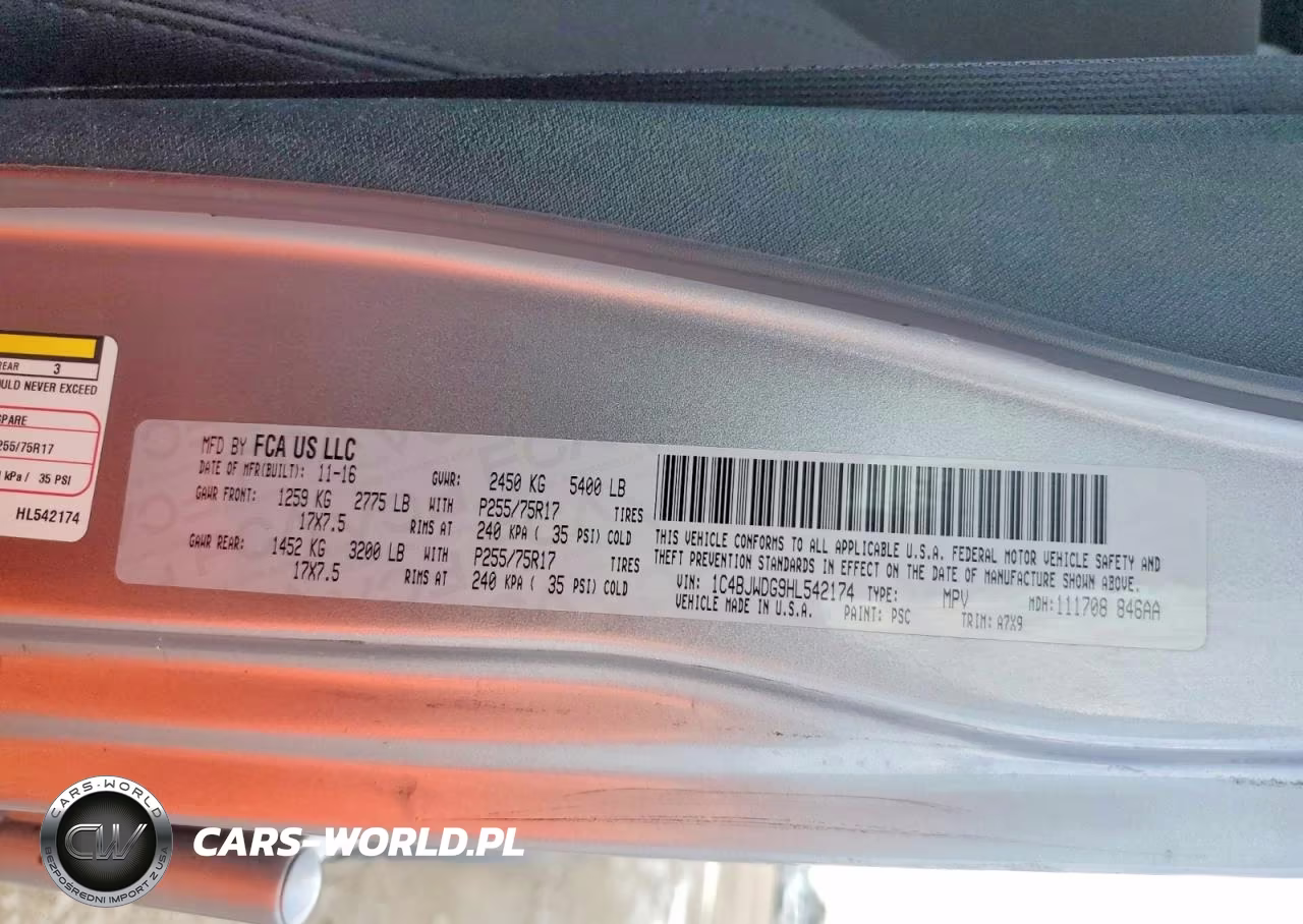 2017 Jeep Wrangler Unlimited Sport VIN:1C4BJWDG9HL542174 - 12