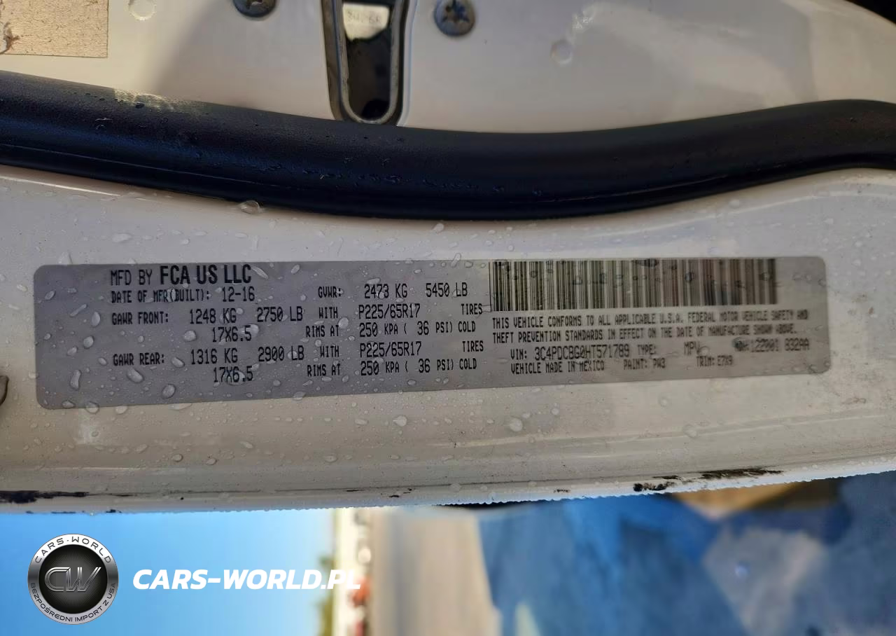 2017 Dodge Journey VIN:3C4PDCBG0HT571789 - 13