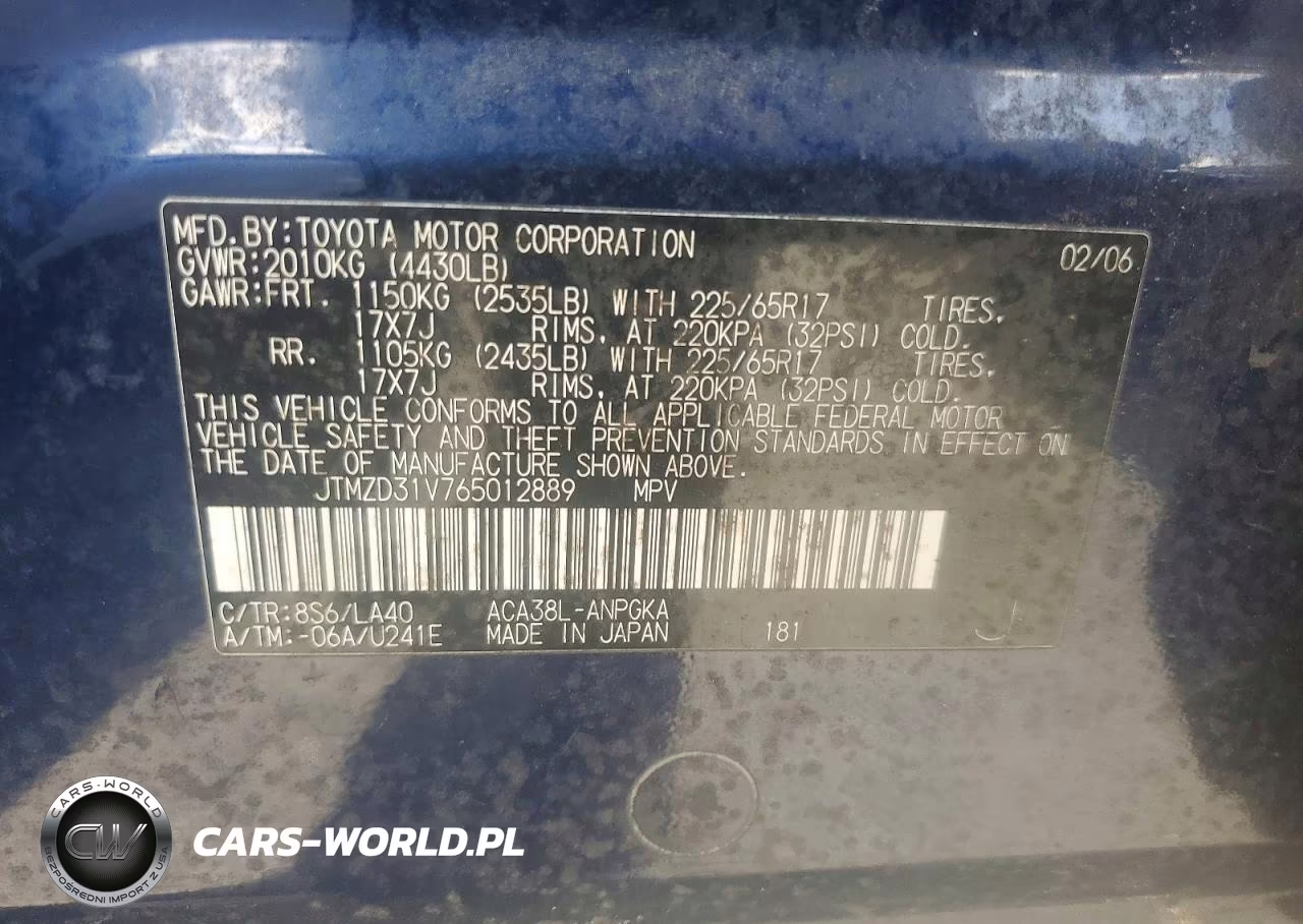2006 Toyota Rav4 Limited VIN:JTMZD31V765012889 - 12