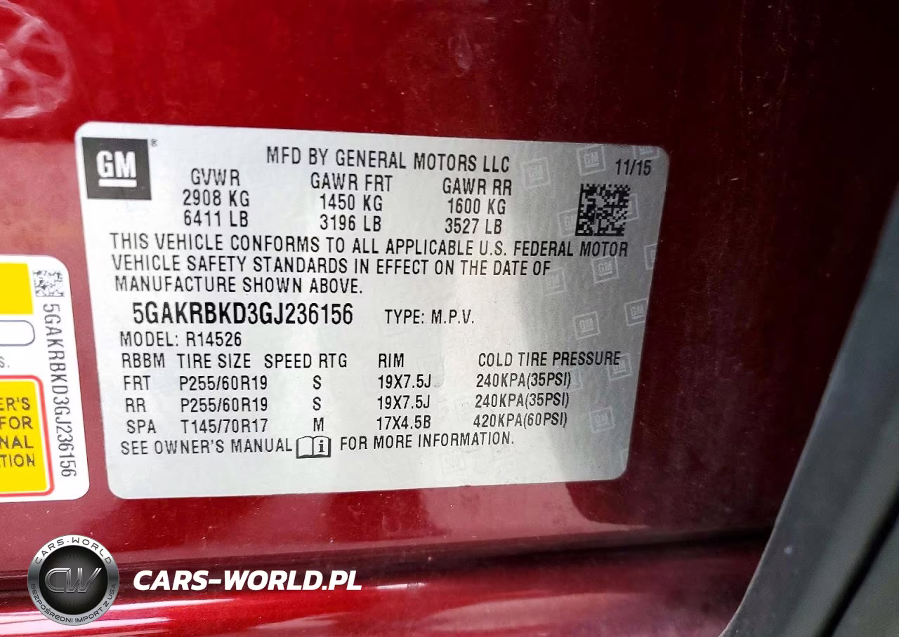 2016 Buick Enclave VIN:5GAKRBKD3GJ236156 - 13