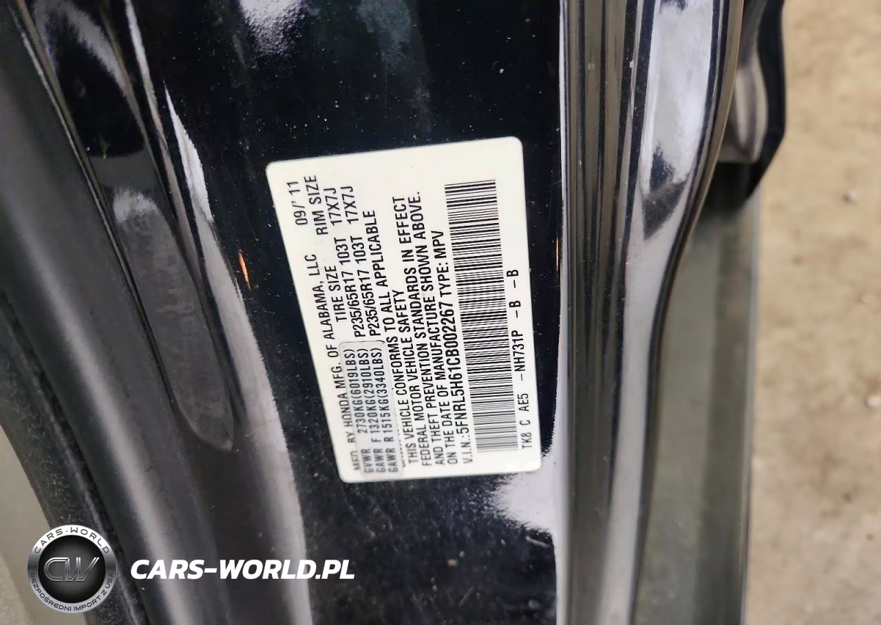 2012 Honda Odyssey Exl VIN:5FNRL5H61CB002267 - 13