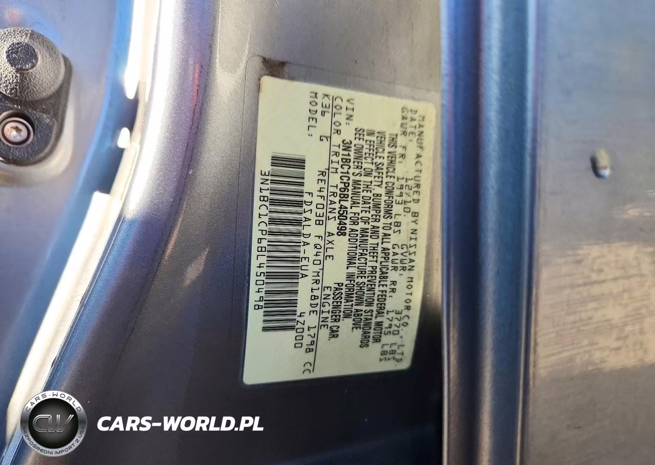 2011 Nissan Versa 1.8 S VIN:3N1BC1CP6BL450498 - 12