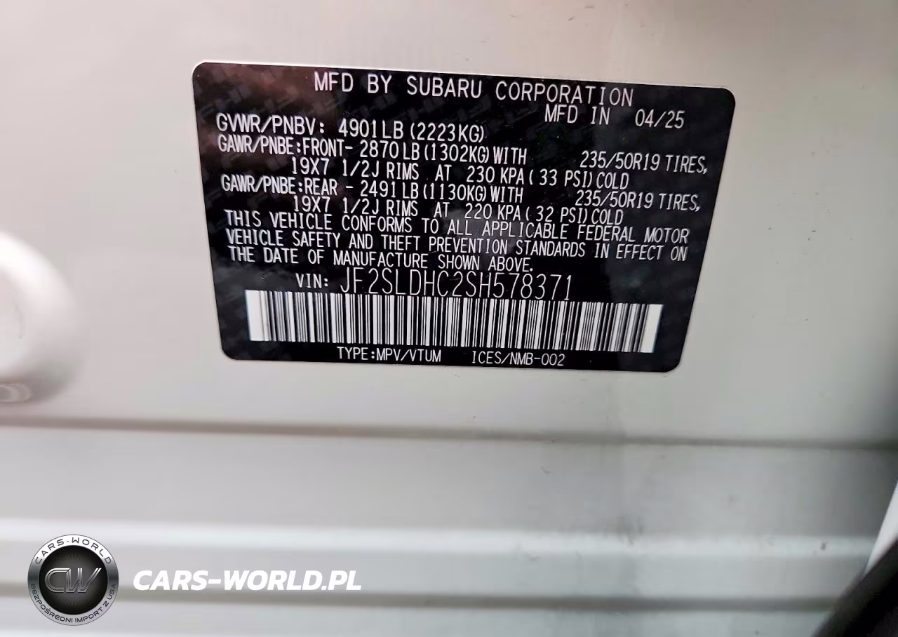 2025 Subaru Forester Sport VIN:JF2SLDHC2SH578371 - 14