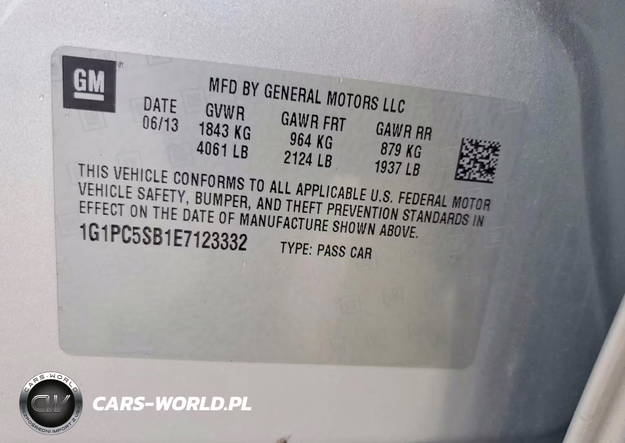 2014 Chevrolet Cruze Lt VIN:1G1PC5SB1E7123332 - 12