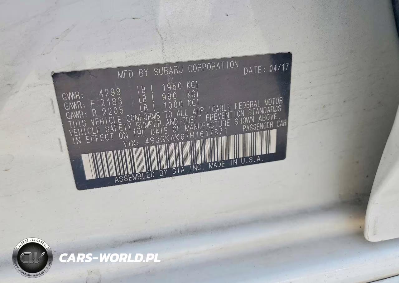 2017 Subaru Impreza Sport VIN:4S3GKAK67H1617871 - 13